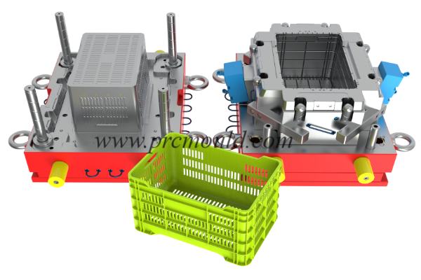Plastic injection crate box mold
