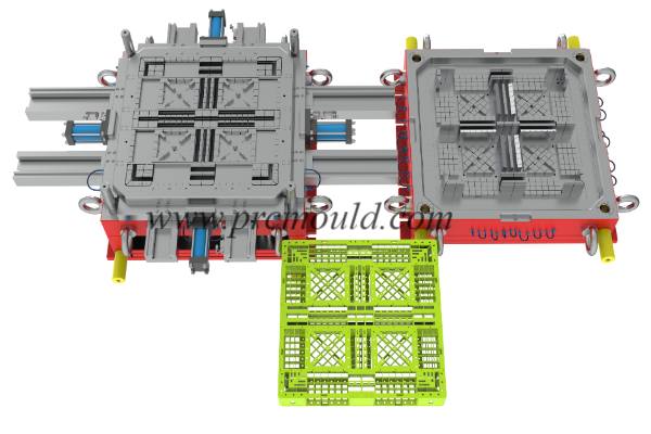 Double face injection pallet molds